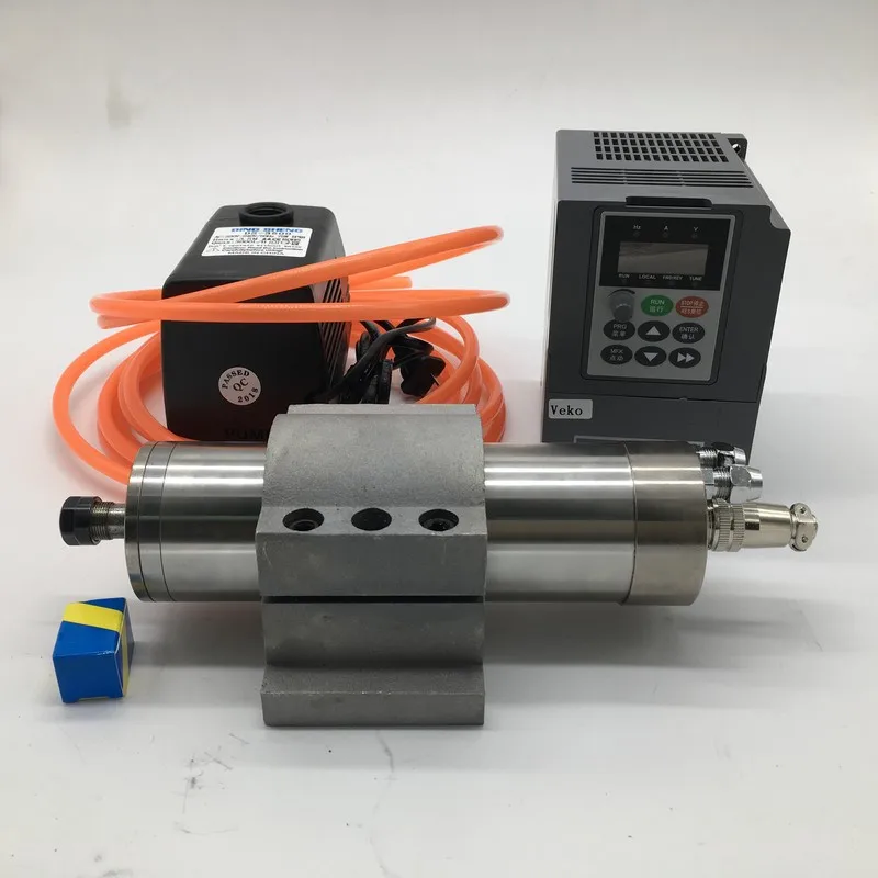 

380v1.5KW 24000rpm ER11 Water Cooled Spindle Motor + 1.5kw Inverter VFD+ Water Pump Kit for CNC Engraving Router Woodworking