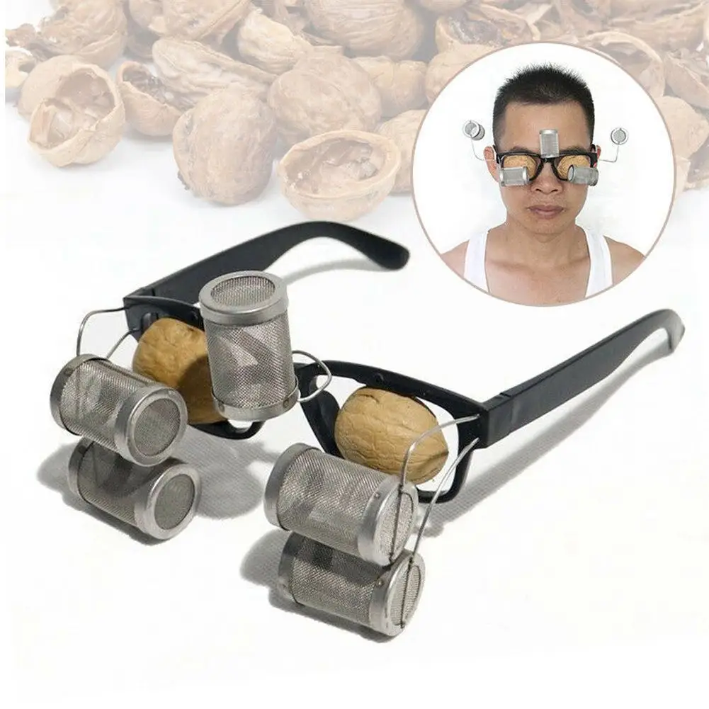 

1 Pair High Temperature Resistance Ash-Proof Walnut Moxibustion Eye Appliances Black Eye Circle Protective Frame Massage Glasses