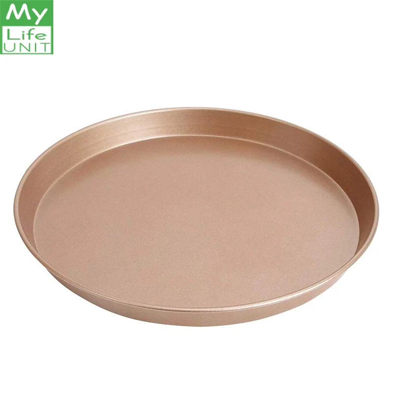 

MYLIFEUNIT Gold Nonstick Pizza Stone 9 inch Round Deep Fish Pizza Pan Bakeware Cooking Pancake Bacon /Meat