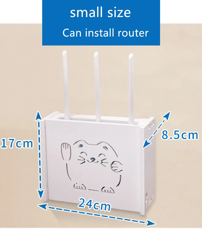 Экологичная деревянная пластиковая доска беспроводной Wi-Fi роутер коробка для хранения настенных подвесок стойка для хранения проводов, финишная стойка-Органайзер
