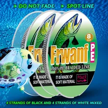 Frwanf смотанная леска 100 м 8 нитей 0,1-0,68 мм 6-150LBS spectra соленой воды ПЭ волокно линия завод интернет-магазины