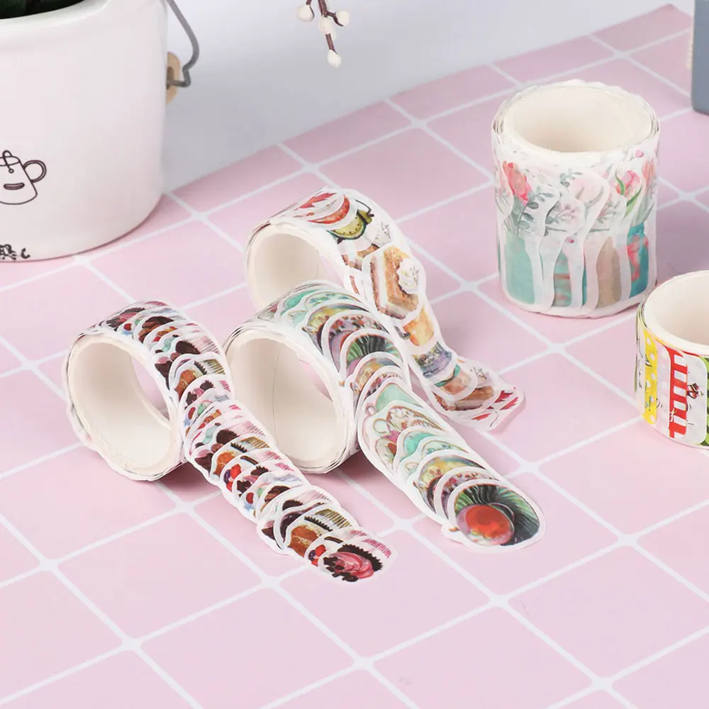 

1 Roll 80PCS 17style Fresh Fireworks Stamp Decoration Washi Tape DIY Diary Scrapbooking Masking Tape Stickers Cute Stationary