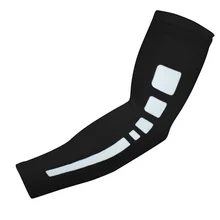 Черный белый велоспорт рукава Баскетбол Стрельба Велоспорт Сжатия Рукав Локоть Защитника Площадку Колодки Поддержки Brace Подогреватели руку