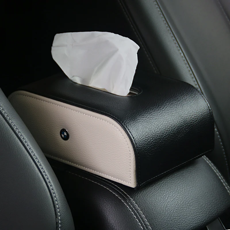 fashion black+white color Armrest box napkin holder car