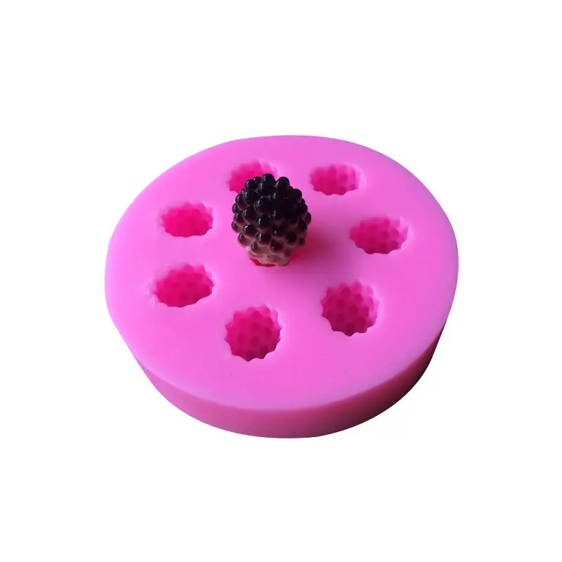 Vacclo 1 шт. 8 отверстий Raspberry Форма силиконовая форма для торта из ягод Fondant Mold инструмент для украшения торта выпечки Форма для торта, шоколада пресс-форм