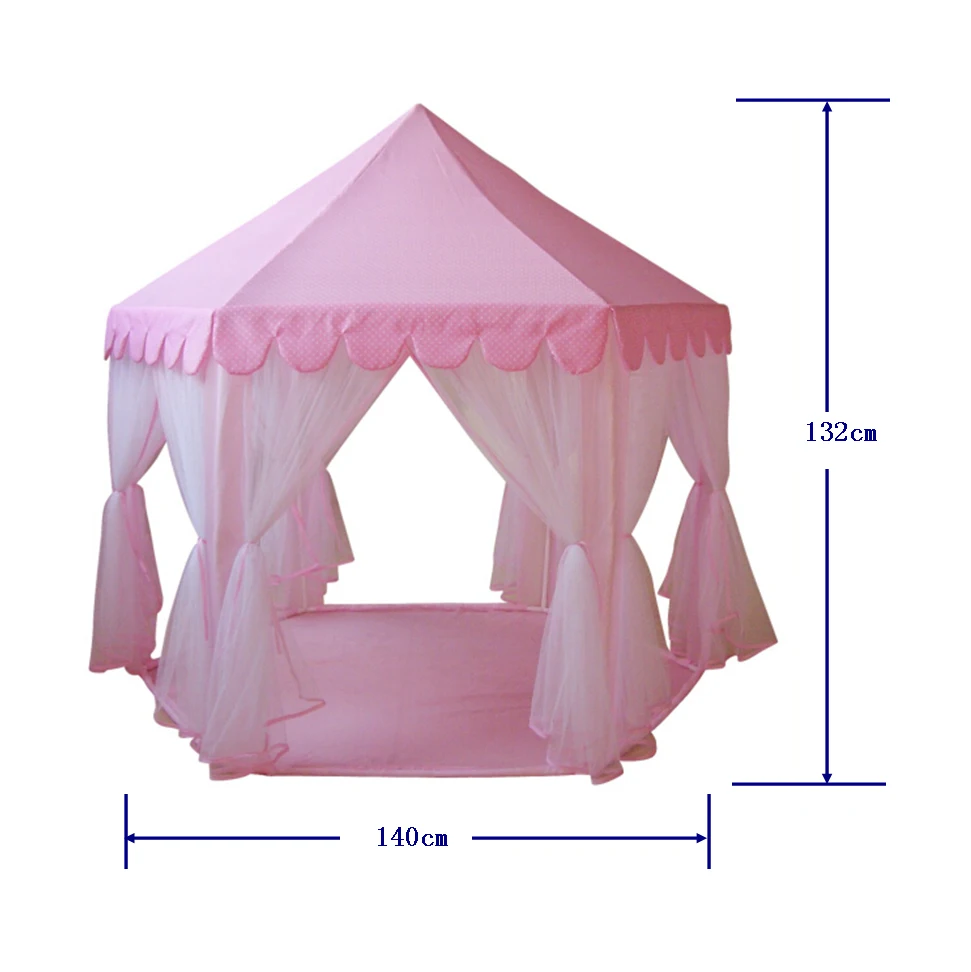 2016 children's birthday Shower gifts playground princess play house pink kids girl teepee tents play tents with mosquito net