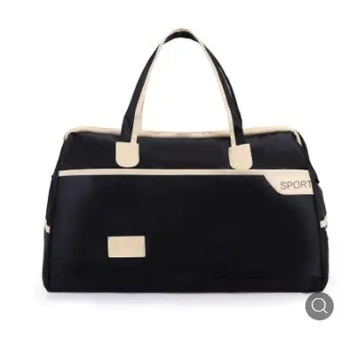 LONGJUNFEER, унисекс, Большая вместительная портативная Мужская нейлоновая дорожная сумка, Водонепроницаемая спортивная сумка для спортзала, светильник, сумка для багажа, женская сумка ZL036 - Цвет: Black