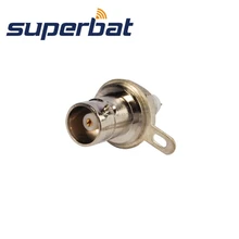 Superbat 10 шт. мини-BNC панель крепление Джек женский с гайкой переборки и припоя чашки прямой разъем