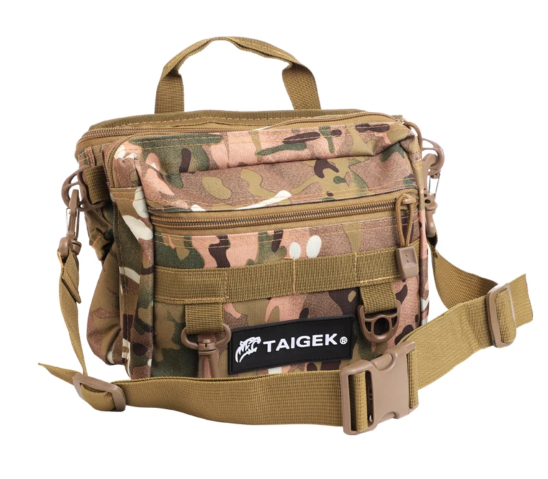 TAIGEK Portable Multifunction Canvas Fishing Lure Reel Shoulder Waist Backpack Bag rod package | Спорт и развлечения