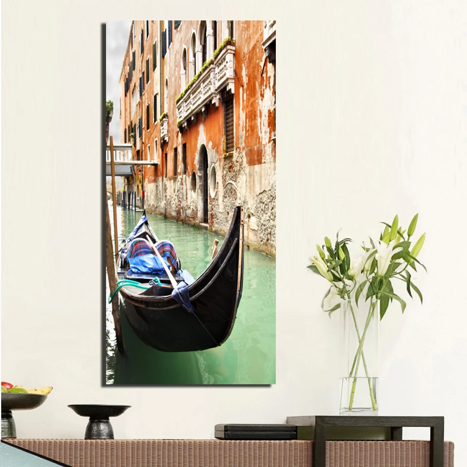

Frameless Venice Night Landscape Painting Europe Abstract Canvas Painting For Living Room FA376