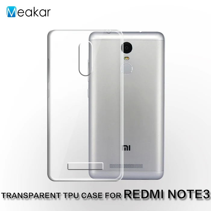 Прозрачный мягкий силиконовый чехол из ТПУ 5 дюйма для Xiaomi redmi note 3 Note задней