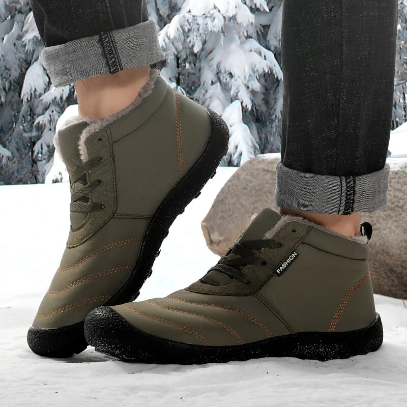 Новинка года; зимние ботинки; Мужская обувь для бега; Цвет зеленый, плюс бархат; сохраняющая тепло; спортивная обувь; мужские кроссовки для бега; большие размеры 48