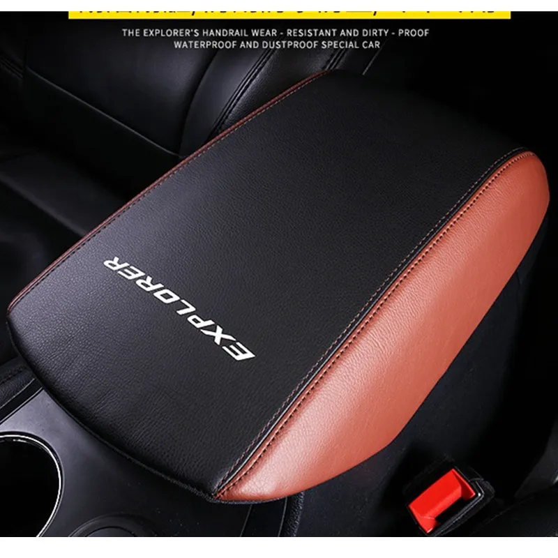

Car armrest box holster Artificial Leather 3 color For 2016 2017 Ford Explorer Accessories Car-styling