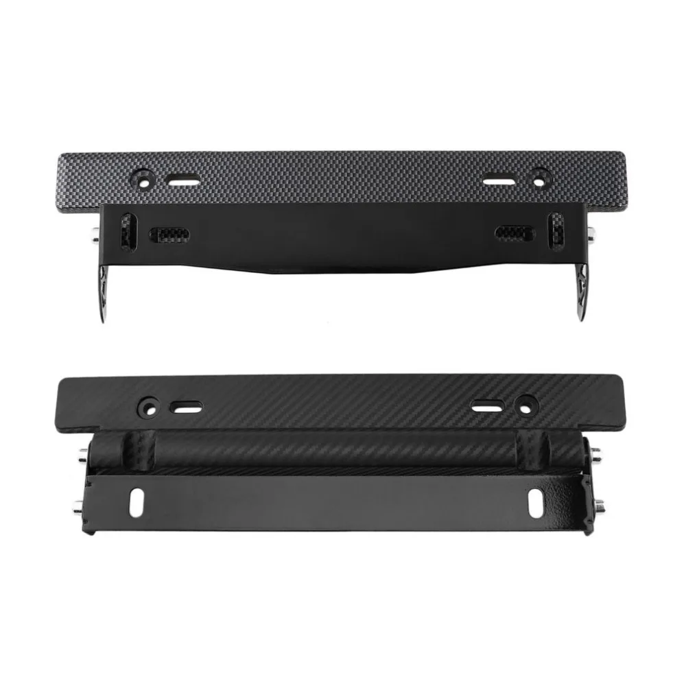 2017Car Racing License Plate Universal Adjustable Carbon Fiber Number