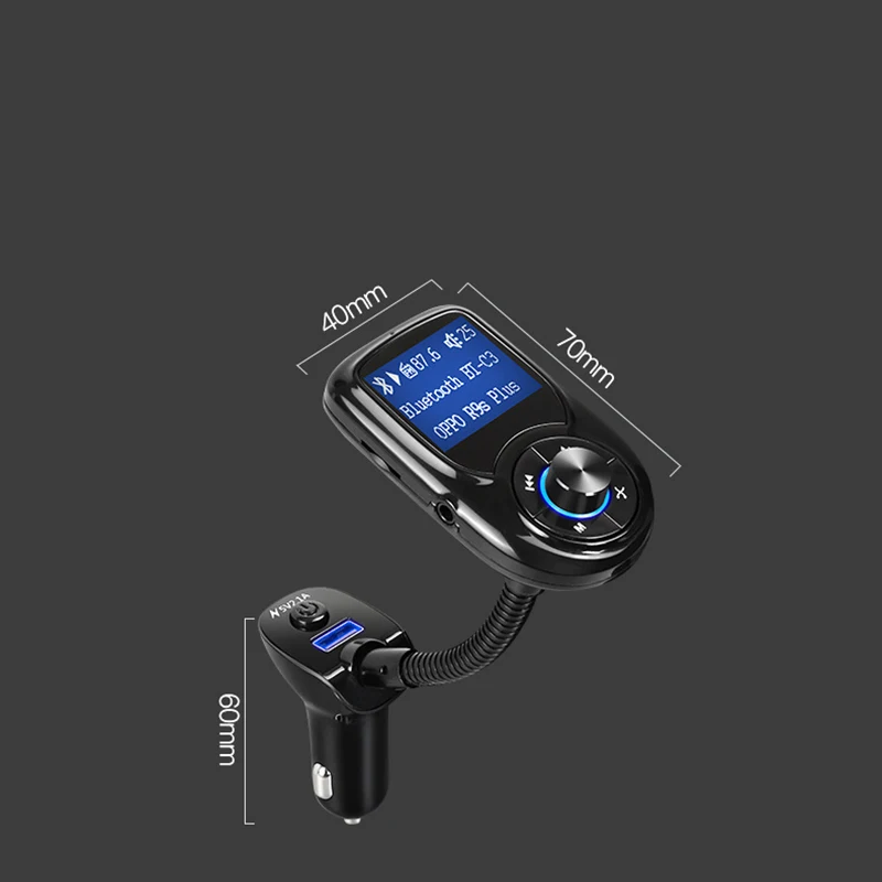 Thbelieve Bluetooth Car Charge LCD Screen Display 2 USB Auto Charger Support MP3 Player Fast Car Charger USB Drop Shipping (8)