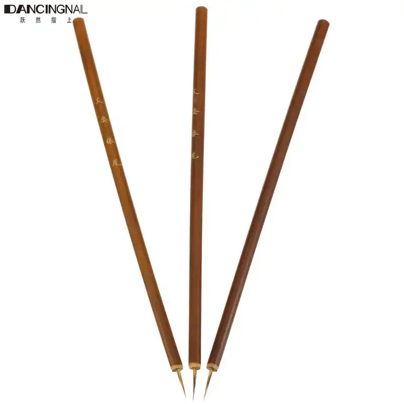 1 шт. ласка акриловая кисть для ногтей Карандаш для рисования нежный бамбуковый инструмент для рисования ногтей художественные пальцевые щетки
