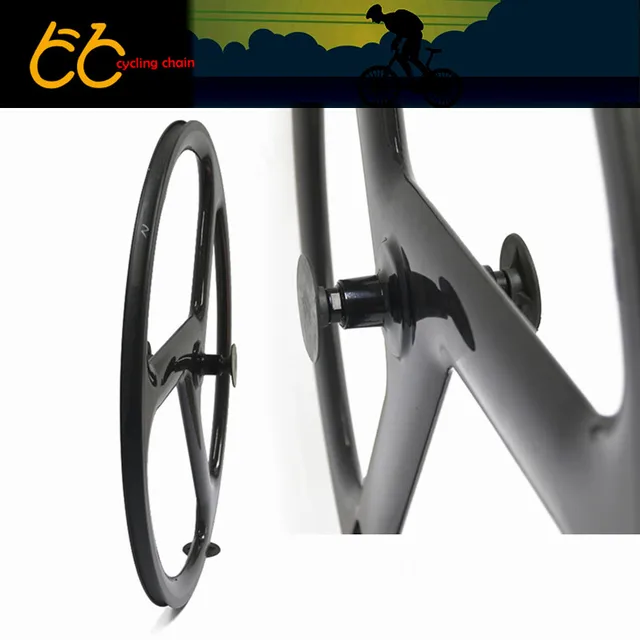 Cheap tri spoke wheel clincher  38MM Clincher top quality and best price 3 spokes wheels full carbon