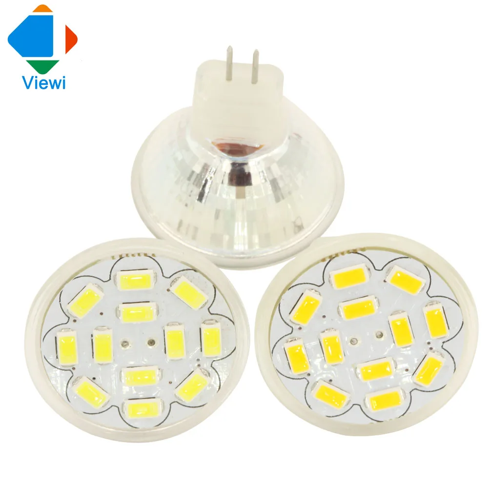 5x mini led bulb light Mr11 Dc 12 volt glass bulbs lamps smd5630*12leds