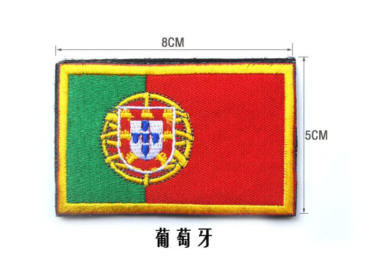 Высокое Качество эмблема национального флага эполеты значок значки для одежды вышивка патч армии - Цвет: 7
