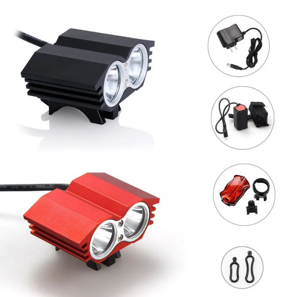

MTB Headlight Tail Light Bicycle Front Rear Tail Lights LED Lamp Light Set Drop Shipping