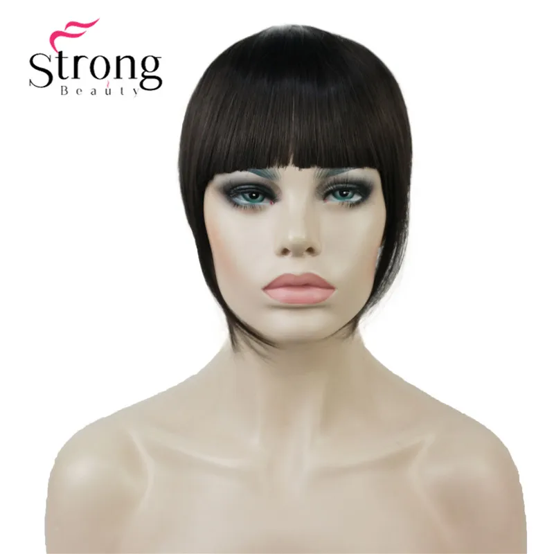 StrongBeauty, синтетические волосы, тонкие, аккуратные, воздушные челки, на заколках, с бахромой, передние волосы, Висячие челки, волосы для наращивания, шт., цвет на выбор