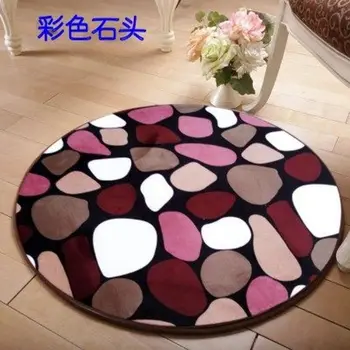 

Printed Round Living Room Carpet For Computer Chair Floor Mats Anti-slip Water Absorption Kitchen Rugs Bathroom Foot Pad 8 Color