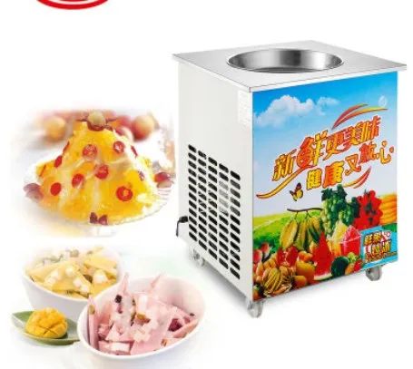 

free shipping 36CM pan size smart Thai commercial fried ice cream machine fried ice cream roll machine 110V/220V