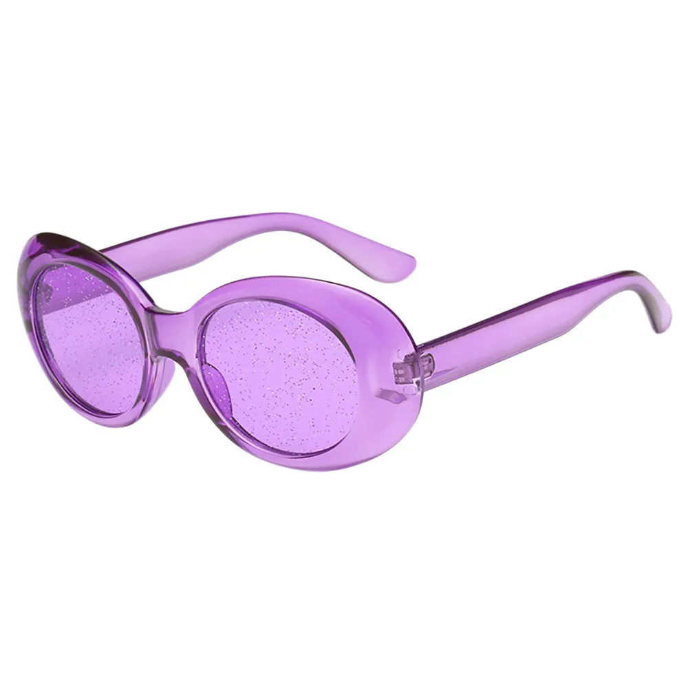 Женские и мужские большие овальные солнцезащитные очки с блестками, Винтажные Солнцезащитные очки, ретро очки# SMT0416 - Название цвета: G
