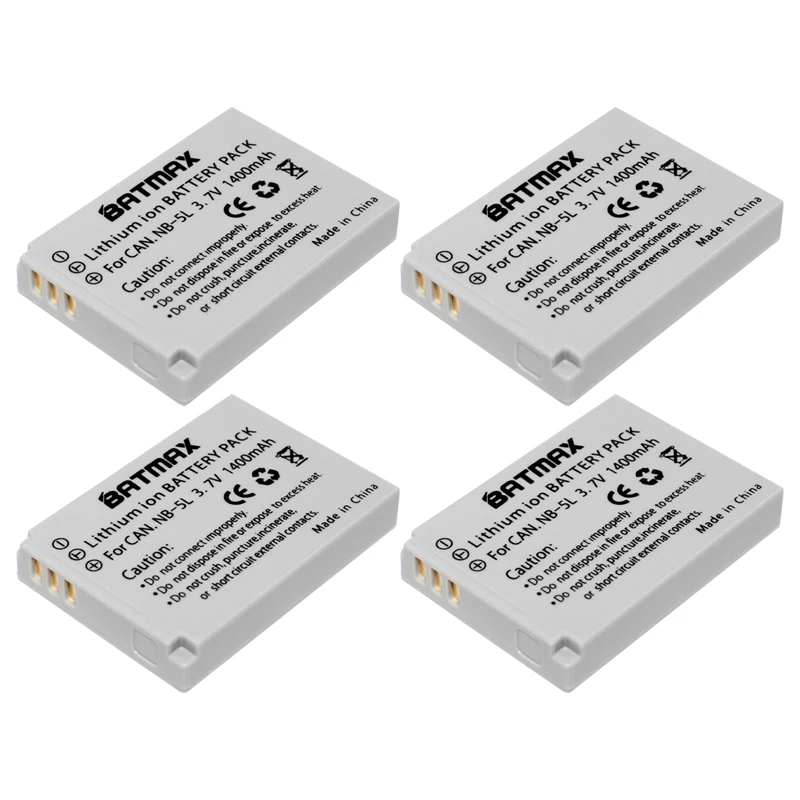 4 шт./упаковка аккумулятор NB 5L NB5L двойное зарядное устройство с usb кабелем для Canon