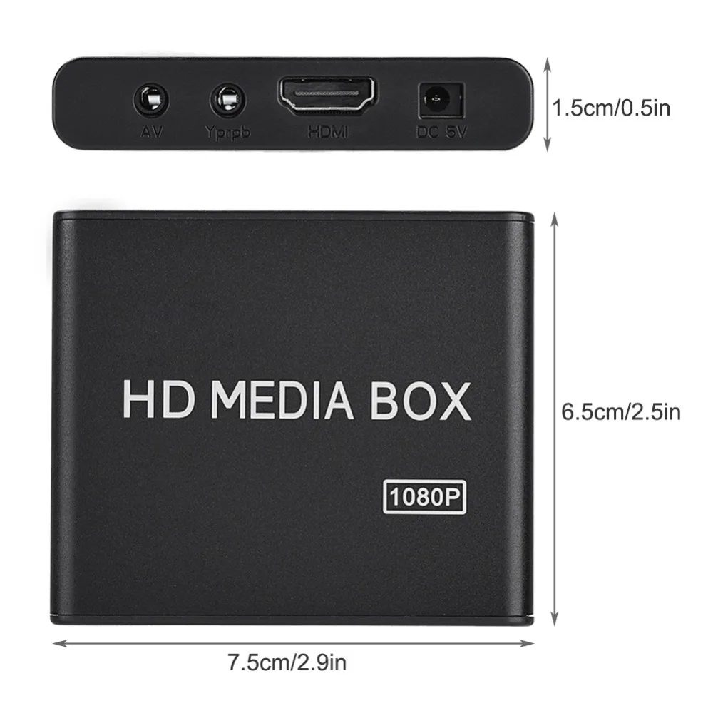 110-240 В Full HD мини внешний Box Media Player 1080 P Media Player окно Поддержка USB MMC RMVB MP3 AVI MKV