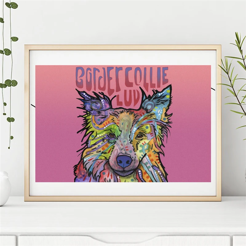 Border Collie Love By Dean Russo холст картина печать гостиная домашний декор Современное