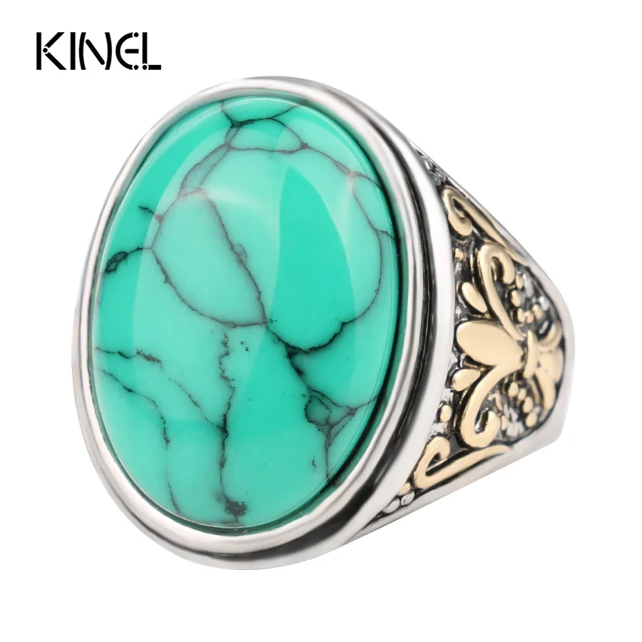 

Hot Rings For Mens Fashion 2017 Anillos De Resina Double Color Silver Color Wedding Ring Free Shipping