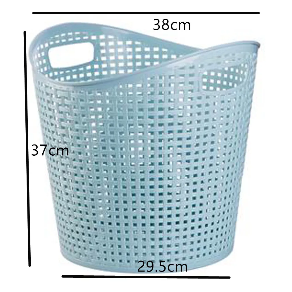

Laundry Washing Basket With Handles Plastic Bin Storage Cart