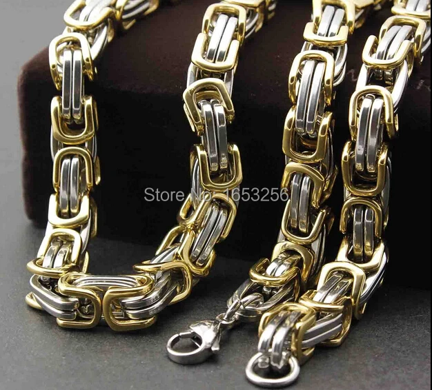 18-40"MEN's Stainless Steel 6mm Silver Byzantine Box Link Chain Necklace*T 