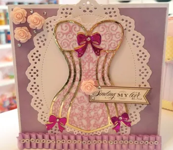 

ZFPARTY Large Size Cute Corset Metal Cutting Dies Stencils for DIY Scrapbooking/photo album Decorative Embossing DIY Paper Cards