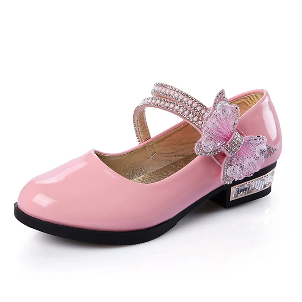 Весенние туфли принцессы обувь для детей девочек обувь кристалл девочек кожаные туфли Asakuchi корейская детская обувь PX101