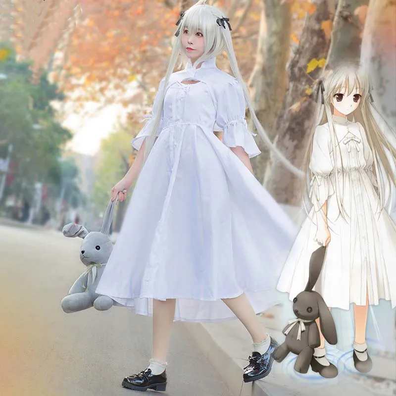 Yosuga no Sora Kasugano Sora Cosplay Costume Lolita Dress With Hairwear