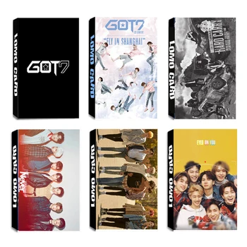 

KPOP GOT7 Fly Shopping Mall Never Ever 7 FOR 7 EYES ON YOU Hard Carry Album LOMO Cards Self Made Paper Photo Card Photocard