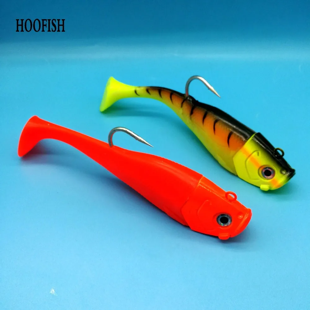Hoofish 1 шт./лот привести голову мягкая рыба 300 г/18 см 2 цвета один крюк Т хвост приманки рыболовные снасти