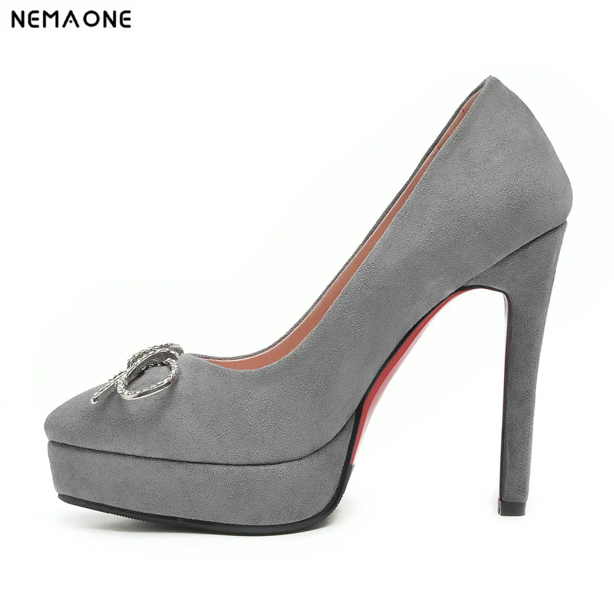 

NEMAONE 2019 new women's pumps high-heeled pumps sexy shallow slip-on high-heeled pumps OL Wild shoes wedding shoes