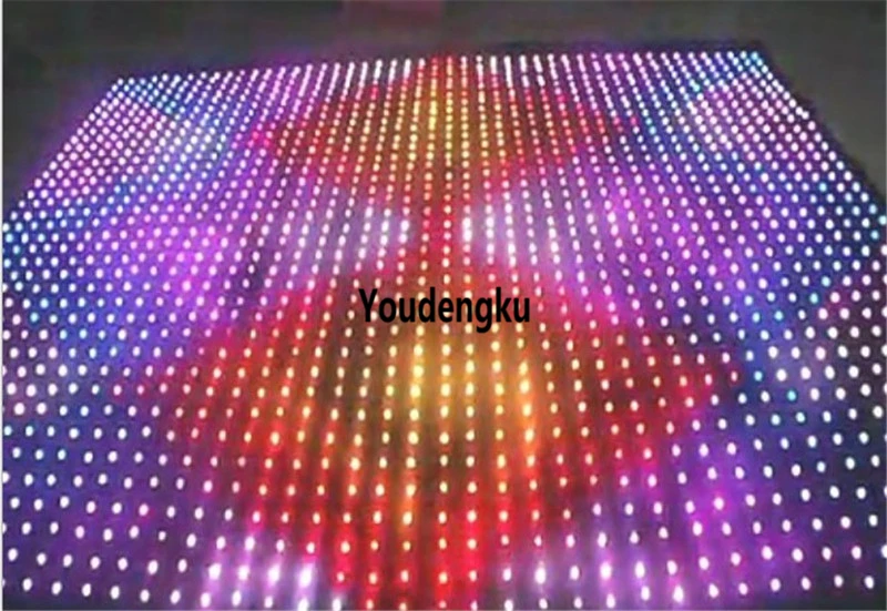 

P18 2x3m/2x4m/3x4m/3x6m/4x6m/4x8m led vision curtian wedding decoration backdrop fireproof rgb 3in1 led video curtain