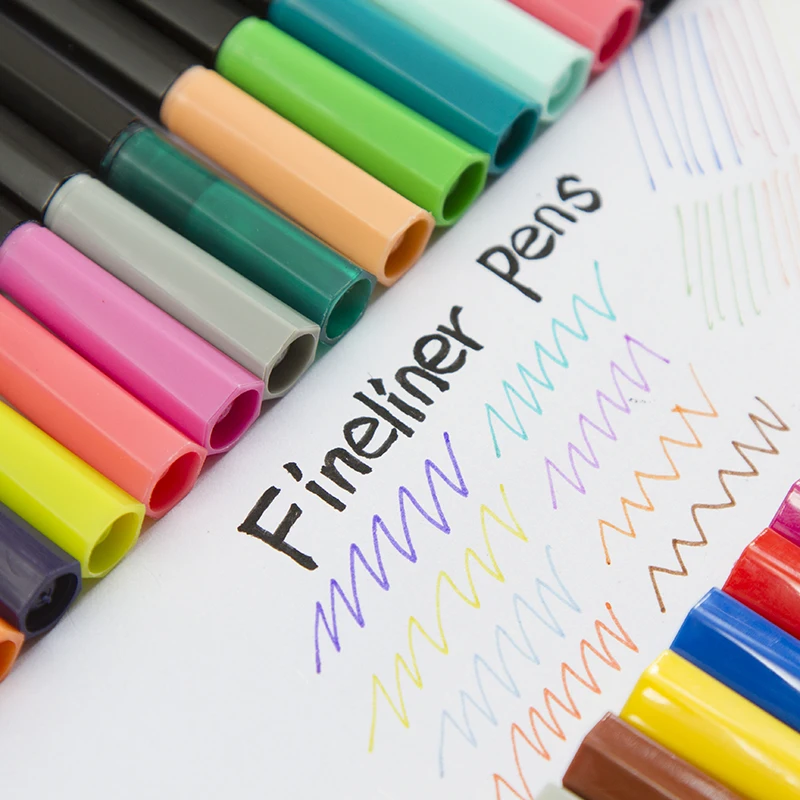 0,4 мм 80 цветов Fineliner ручки ассорти чернил на водной основе искусства волоконная ручка