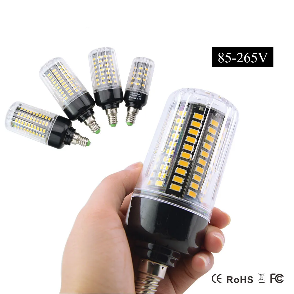 SMD 5736 светодиодная лампа 5 Вт 10 15 20 кукуруза 110 В 220 точечный светильник E14 свеча