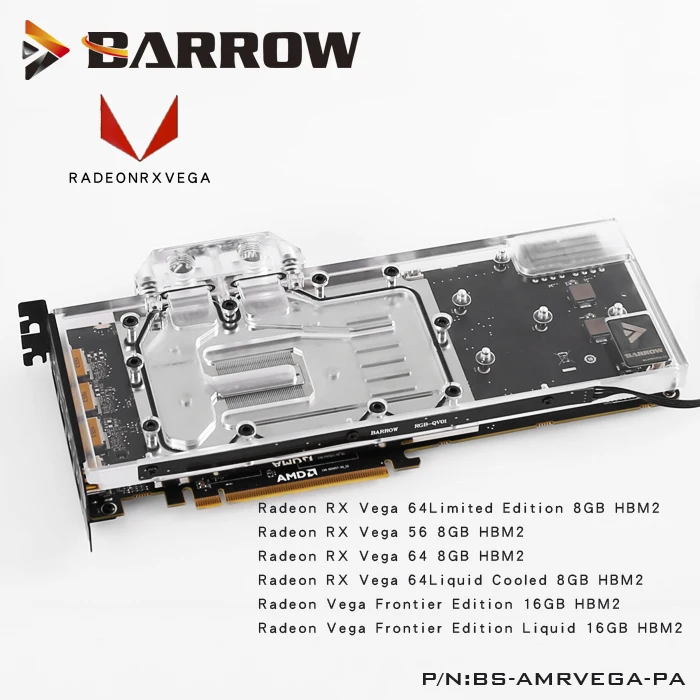 Online Barrow BS AMRVEGA PA, LRC 2,0 Volle Abdeckung Grafikkarte Wasser Kühl Block für Radeon RX VEGA Frontier Edition