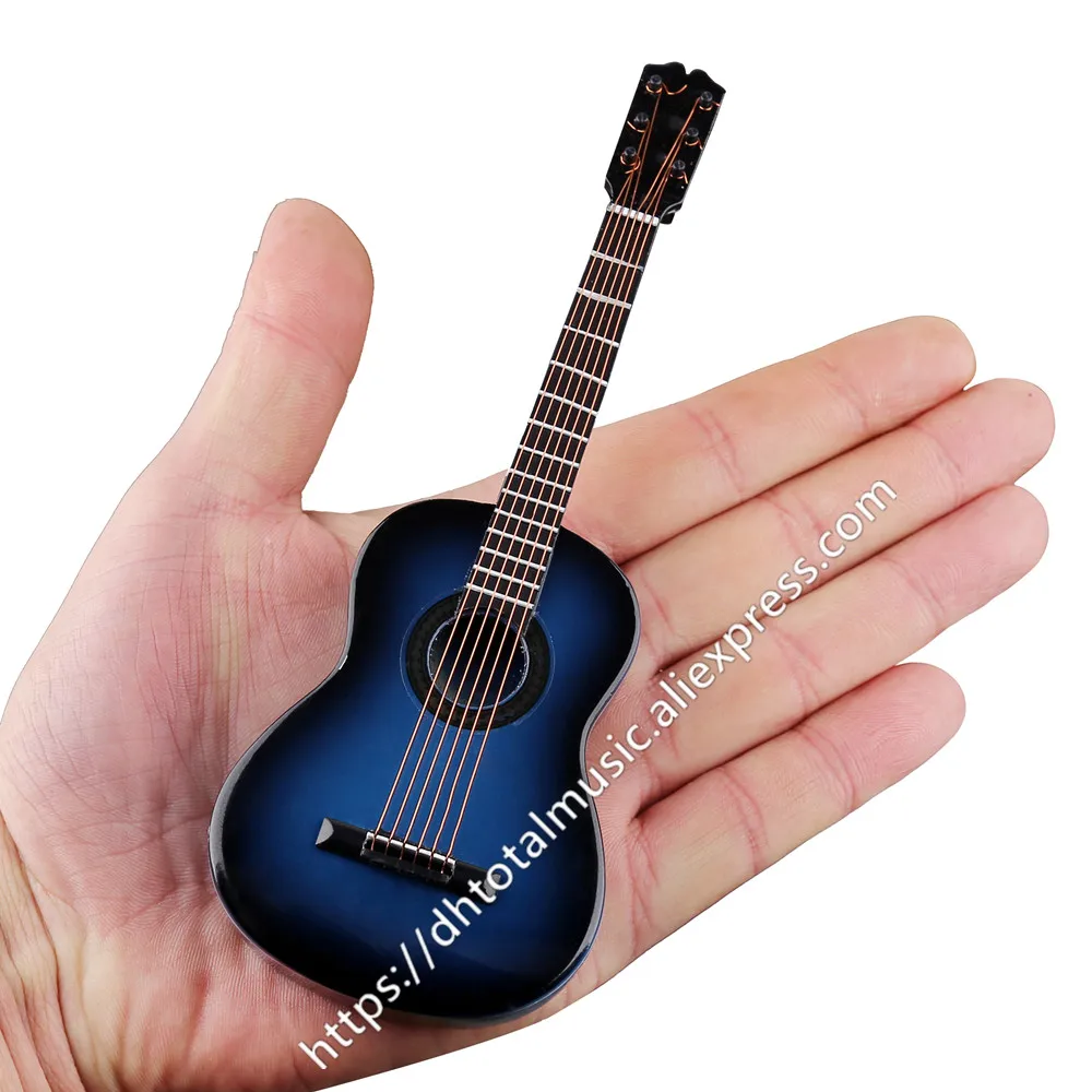 Mini Classic Guitar with Support Miniature Wooden Musical Instruments Collection Decorative Ornaments Model Decoration Gifts | Дом и сад