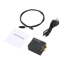 Digital Optical Coaxial Toslink Signal to Analog Audio Converter Adapter RCA Digital To Analog Audio Converter With USB Cable Digital Optical Coaxial Toslink Signal to Analog Audio Converter Adapter RCA Digital To Analog Audio Converter With USB Cable