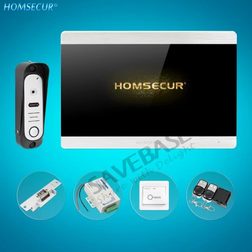 

HOMSECUR 4 Wire Video Door Entry Security Intercom with Aluminium Alloy Camera BC051HD-S+BM715HD-S