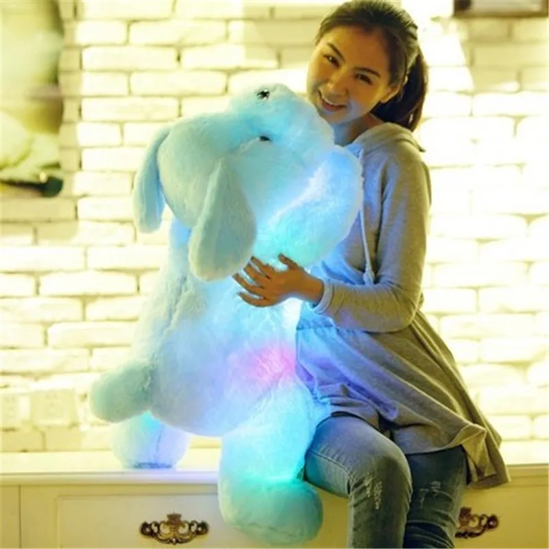 50cm Plush Doll Luminous Dog 3 Color LED Glowing Dogs Children Toys For Girl KidS Birthday