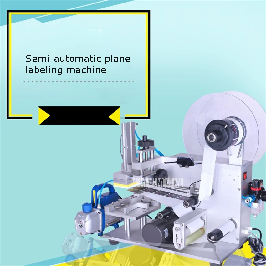 YL-60 полуавтоматическая плоскостная Этикетировочная машина Desktop машина для плоских этикеток прямоугольная бутылка маркировки машины 110 В/220 В 60 Вт