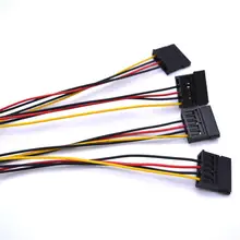 4PIN SATA 15PIN кабель питания проводов для Мани доска 200 мм длина UL1007 22AWG, 50 шт./лот